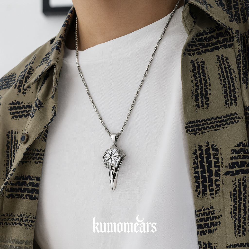 Collier Crow Skull