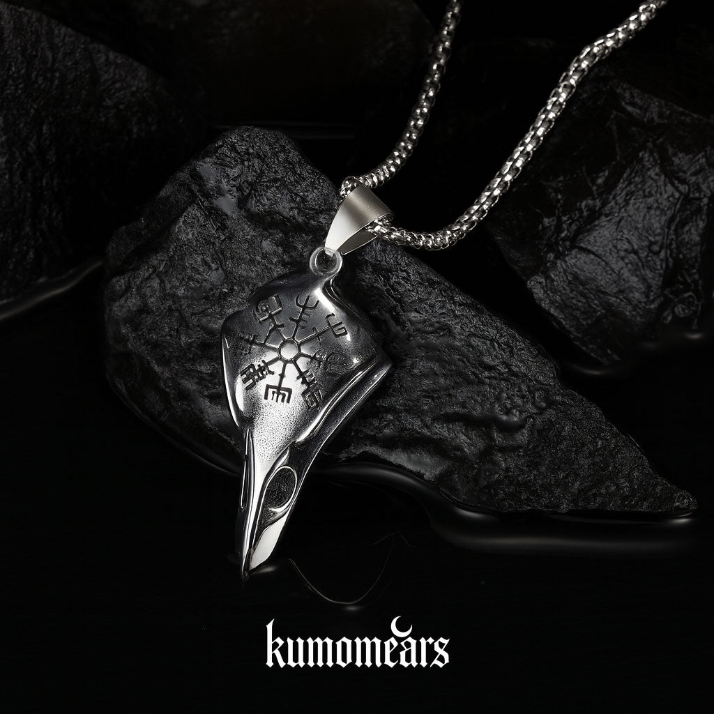 Collier Crow Skull