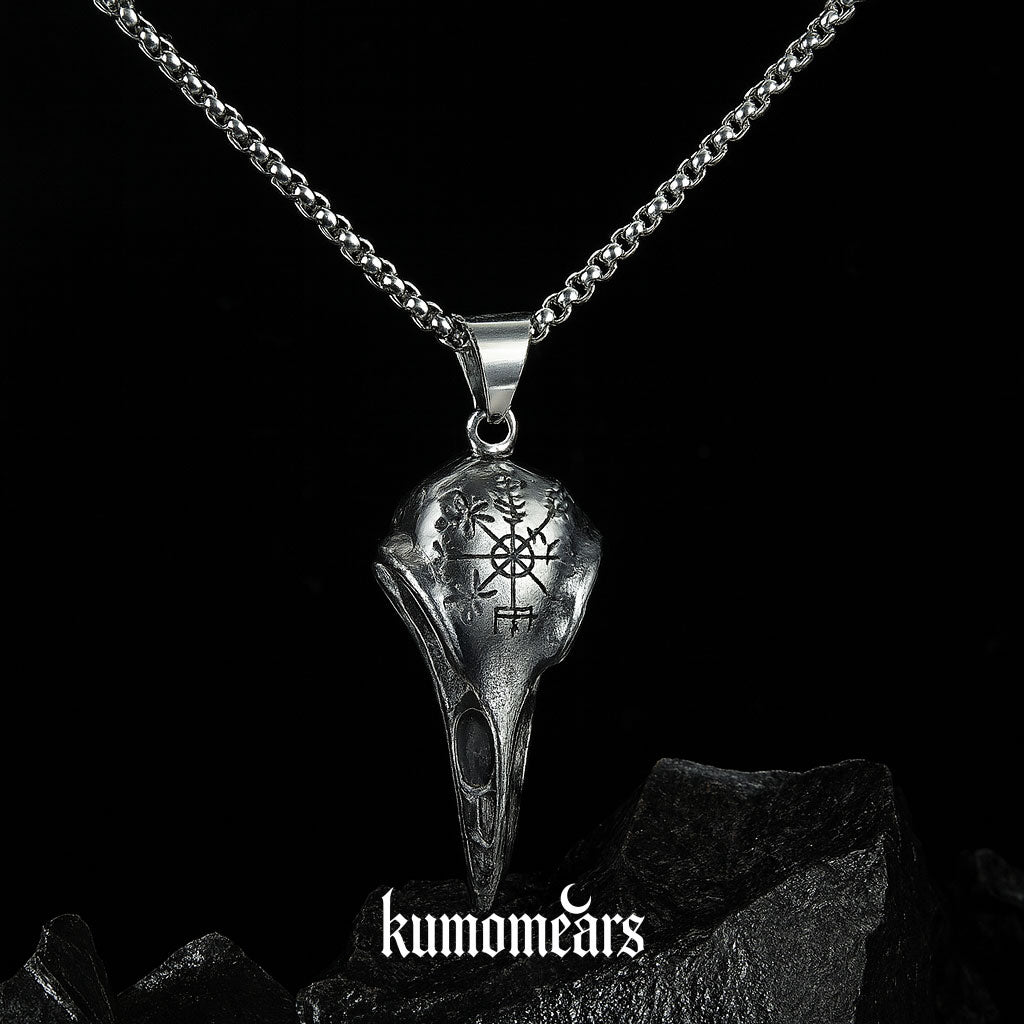 Collier Crow Skull