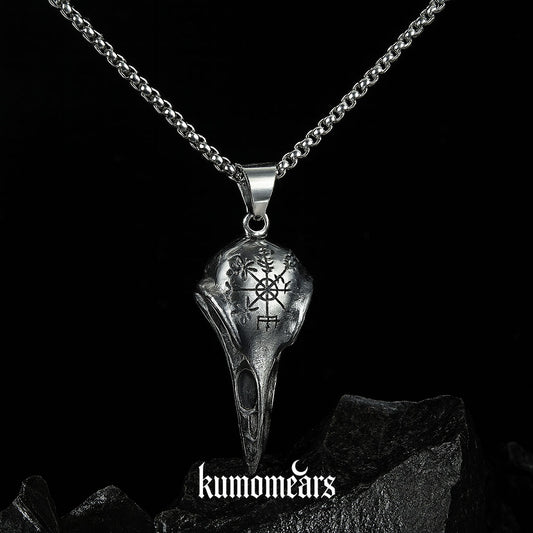 Collier Crow Skull